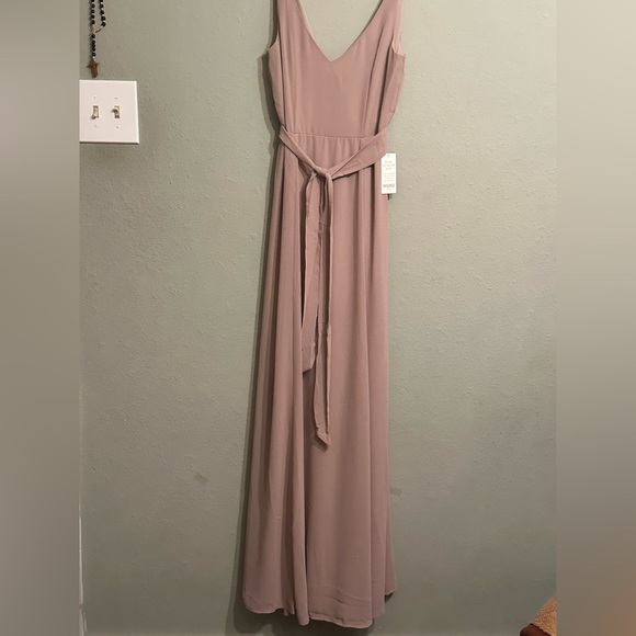 NWT Show Me Your MuMu Jenn Maxi Dress in Soft beige chiffon - Picture 7 of 14